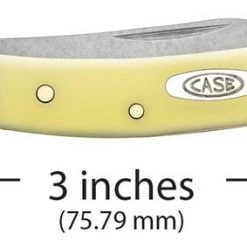 Case Knife Yellow Synthetic Chrome Vanadium Small Texas Toothpick 00091