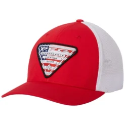Columbia Sportswear Columbia PFG Mesh Stateside™ Ball Cap Mountain Red Men's Caps & Visors