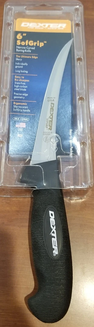 Dexter Russell Dexter 6" Sofgrip Curved Boning Knife SG131-6PCP Dexter Russell Dexter 6" Sofgrip Curved Boning Knife SG131-6PCP