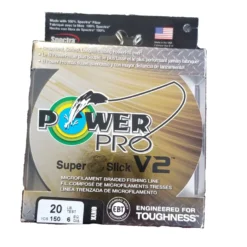 Line/Leaders Power Pro Super 8 Slick V2 Onyx 20 Lb 150 Yds Braided Fishing Line