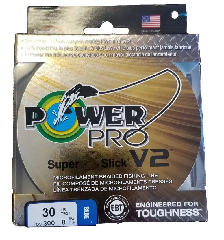 Power Pro Super 8 Slick V2 Blue 30 Lb 300 Yds Braided Fishing Line 3 Power Pro Super 8 Slick V2 Blue 30 Lb 300 Yds Braided Fishing Line