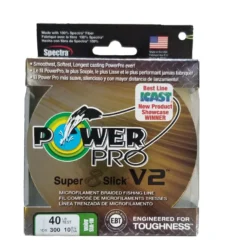 Power Pro Super 8 Slick V2 Hi-Vis Aqua Green 40 Lb 300 Yds Braided Fishing Line Line/Leaders
