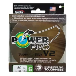 Power Pro Super 8 Slick V2 Hi-Vis Aqua Green 50 Lb 150 Yds Braided Fishing Line Line/Leaders
