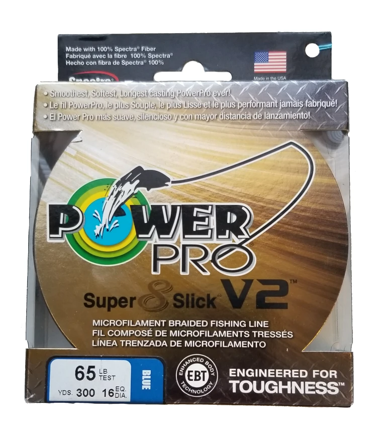 Power Pro Super 8 Slick V2 Blue 65 Lb 300 Yds Braided Fishing Line Line/Leaders 3 Power Pro Super 8 Slick V2 Blue 65 Lb 300 Yds Braided Fishing Line Line/Leaders