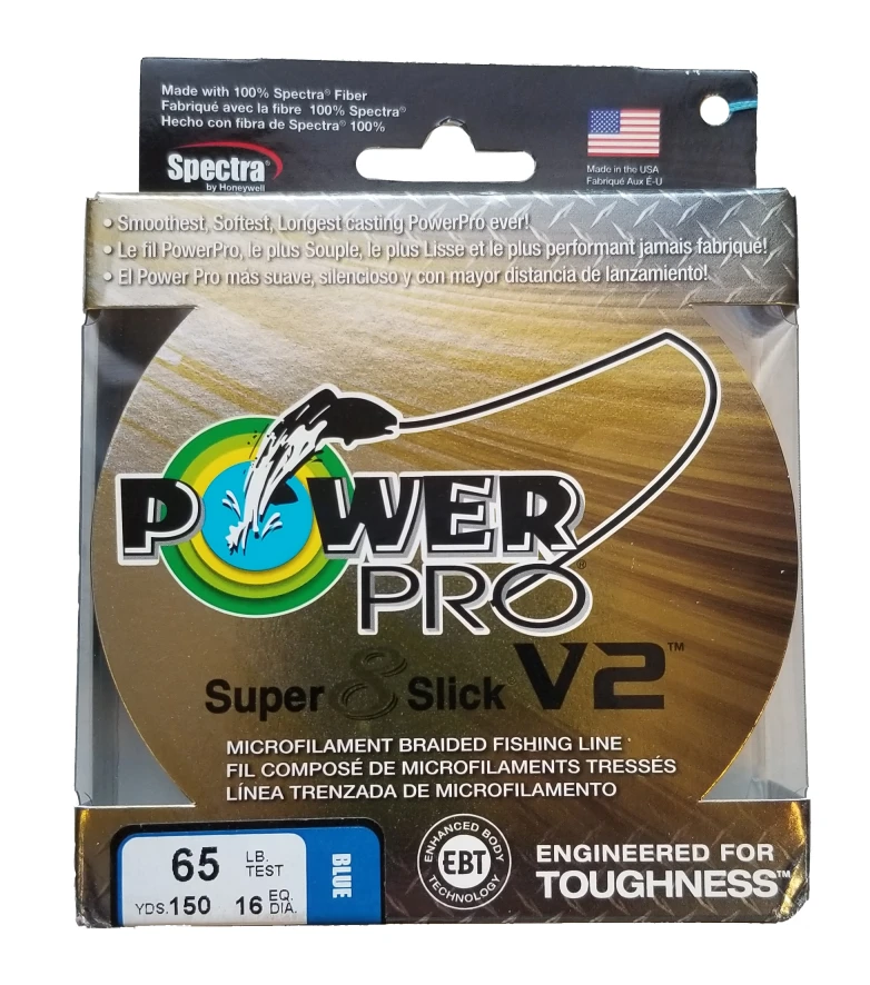 Line/Leaders Power Pro Super 8 Slick V2 Blue 65 Lb 150 Yds Braided Fishing Line 3 Line/Leaders Power Pro Super 8 Slick V2 Blue 65 Lb 150 Yds Braided Fishing Line