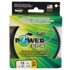 Line/Leaders Power Pro Hi-Vis Yellow 15 Lb 100 Yds Braided Fishing Line