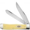 Knives And Tools Case Knife Yellow Synthetic Trapper With Clip 81091