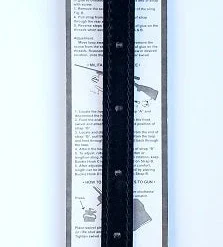 AA&E Leathercraft Black Leather Short Taper Sling W/Deerhead 8502241 010