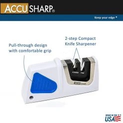Knives And Tools AccuSharp Compact Pull-Through Knife Sharpener White