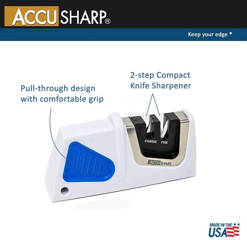 Knives And Tools AccuSharp Compact Pull-Through Knife Sharpener White Knives And Tools AccuSharp Compact Pull-Through Knife Sharpener White