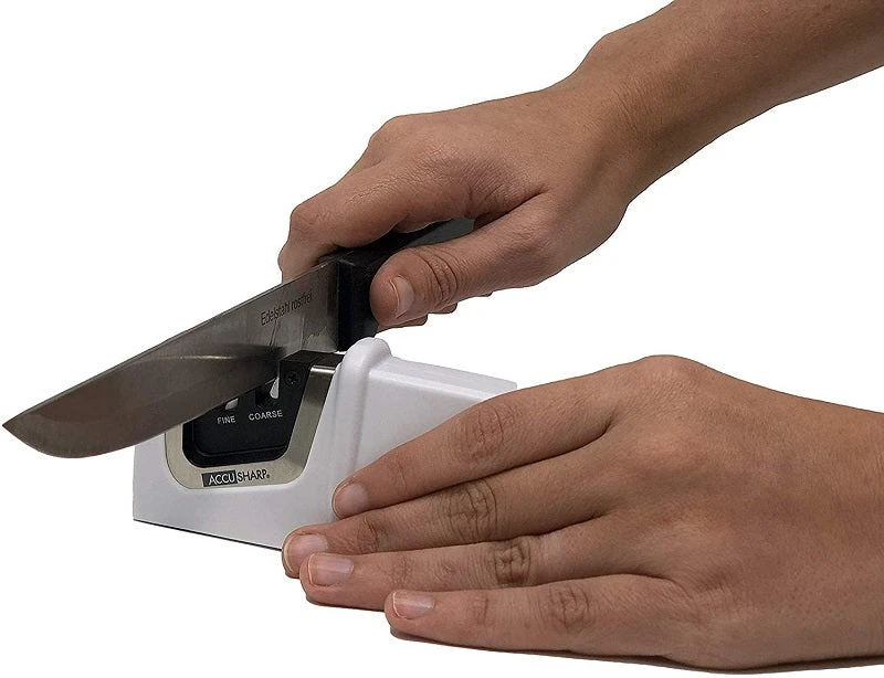 Knives And Tools AccuSharp Compact Pull-Through Knife Sharpener White Knives And Tools AccuSharp Compact Pull-Through Knife Sharpener White