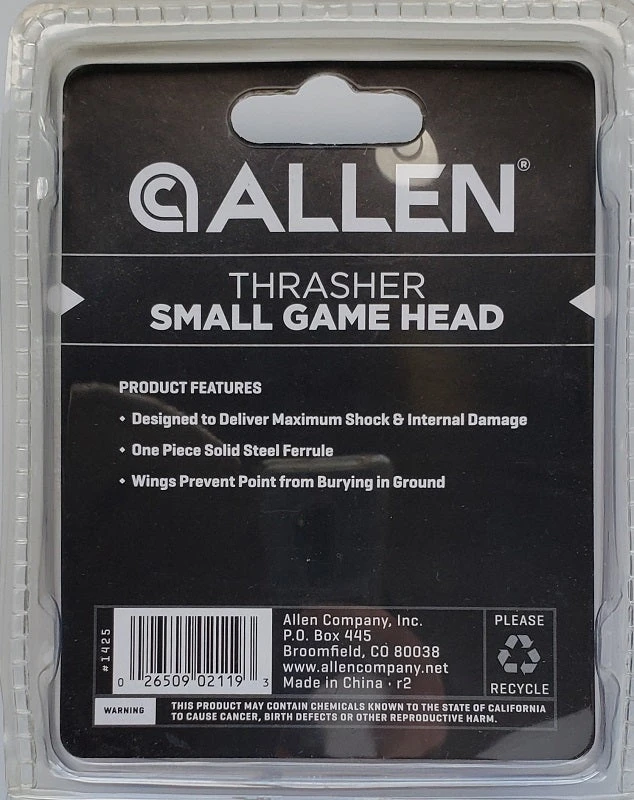 Allen 125 Grain Thrasher Small Game Head 1425 5 Allen 125 Grain Thrasher Small Game Head 1425