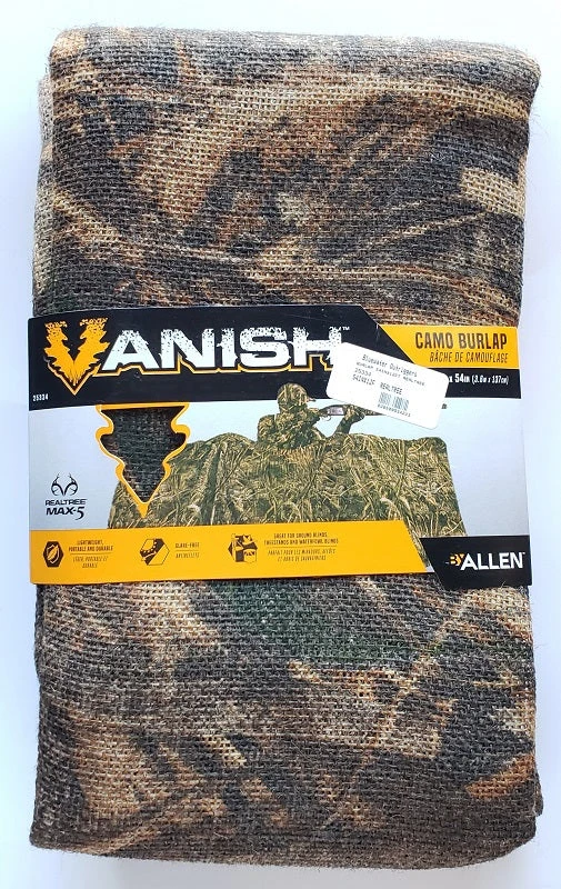 Allen Vanish Camo Burlap 12ft X 54in Realtree Max-5 25334 Hunting Allen Vanish Camo Burlap 12ft X 54in Realtree Max-5 25334 Hunting