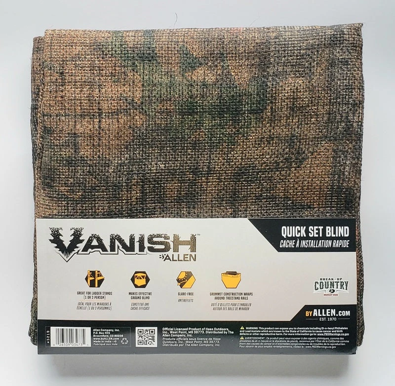 Allen Vanish Quick Set Blind 96in X 50in Mossy Oak® Break-Up Country™ 5219 Hunting Allen Vanish Quick Set Blind 96in X 50in Mossy Oak® Break-Up Country™ 5219 Hunting