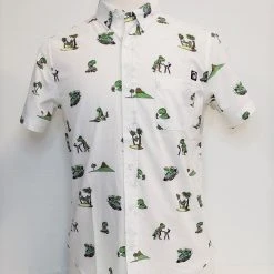 Bluewater Outriggers Aloha Surf Shapes Rex Ranch Youth Button Down Shirt