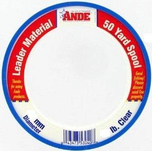 Ande Mono Leader Material Wrist Spool Clear 50 Yds 20-100lb 3 Ande Mono Leader Material Wrist Spool Clear 50 Yds 20-100lb