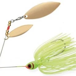 Lures & Bait Booyah Double Willow Spinbait 3/8 Oz Chartreuse 1pk