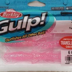 Berkley Gulp! Translucent Shrimp Flamingo Flash 3" 6pk Lures & Bait