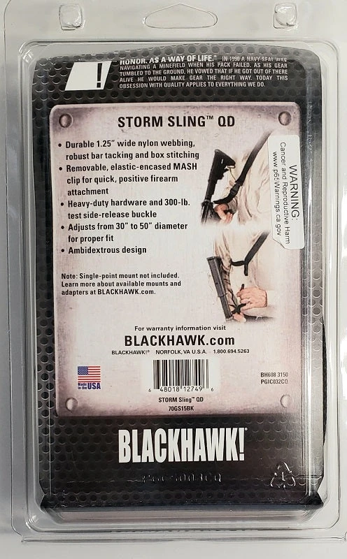 Blackhawk! Storm Sling QD Single-Point Sling 70GS15BK 7 Blackhawk! Storm Sling QD Single-Point Sling 70GS15BK