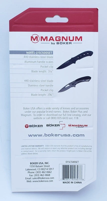 Boker Magnum Folding Pocket Knife Set 01SC500SET Knives And Tools Boker Magnum Folding Pocket Knife Set 01SC500SET Knives And Tools