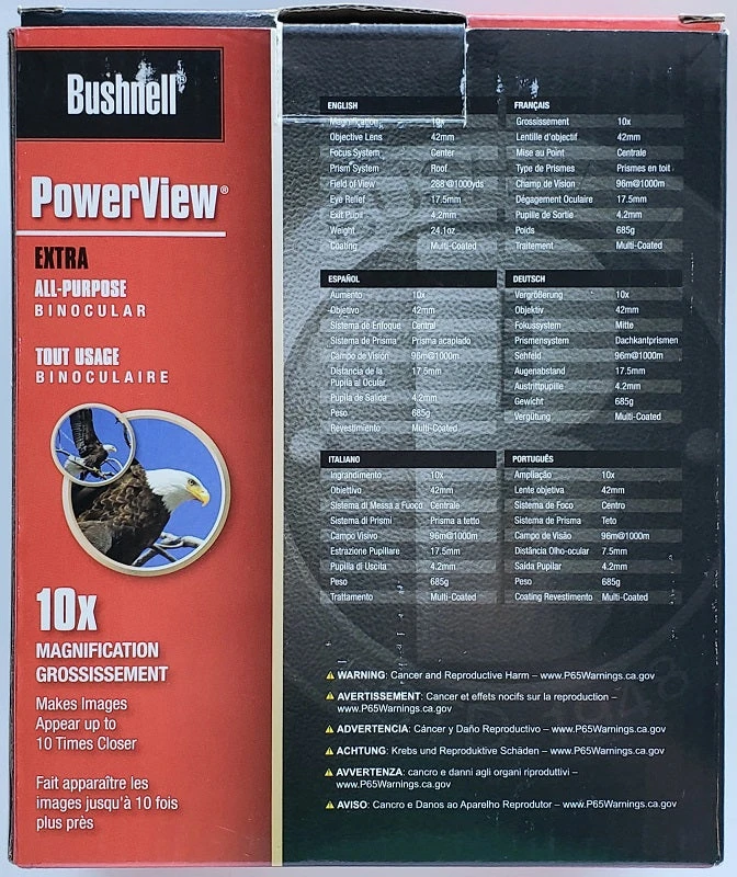 Bushnell 10x42 PowerView Binocular 141042 Beach & Pool Bushnell 10x42 PowerView Binocular 141042 Beach & Pool