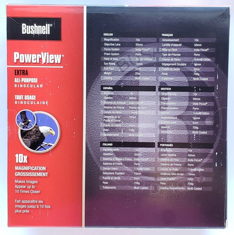Bushnell / Simmons Beach & Pool Bushnell PowerView 10x50 Binocular 13-1056 Bushnell / Simmons Beach & Pool Bushnell PowerView 10x50 Binocular 13-1056