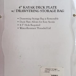 Kayaks & Accessories Calcutta PaddleSports 4in Kayak Deck Plate With Storage Bag BR56486