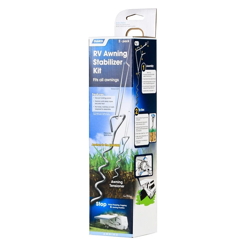 RV And Camping Camco Awning Stabilizer Kit 2-pack 42563 RV And Camping Camco Awning Stabilizer Kit 2-pack 42563