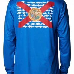 Columbia Sportswear Columbia Men's Terminal Tackle PFG State Fish Flag™ L/S Vivid Blue