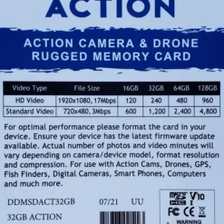 Delkin Devices Action Camera & Drone Rugged 32GB Memory Card DDMSDACT32GB