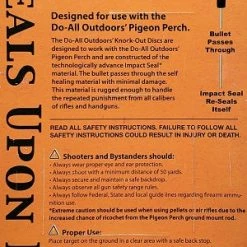 Do-All Outdoors Impact Seal Pigeon Perch Knock-Out Discs KOD04 Hunting