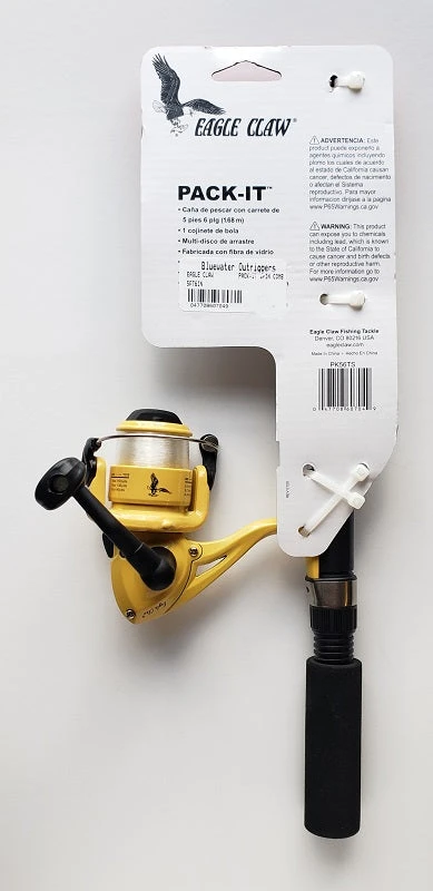 Rods & Combo's Eagle Claw Pack-It Telescopic Spinning Reel And Rod Combo PK56TS Rods & Combo's Eagle Claw Pack-It Telescopic Spinning Reel And Rod Combo PK56TS