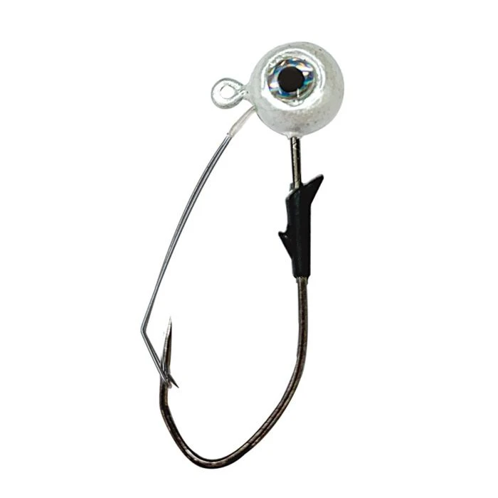 Eagle Claw Weedless Eagle Eye Jig Heads 1/4oz 5pk Pearl LEEJW14-1 Eagle Claw Weedless Eagle Eye Jig Heads 1/4oz 5pk Pearl LEEJW14-1