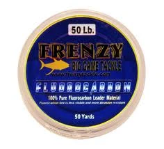 Frenzy Big Game Frenzy Fluorocarbon Leader Clear 50 Lb 50 Yds