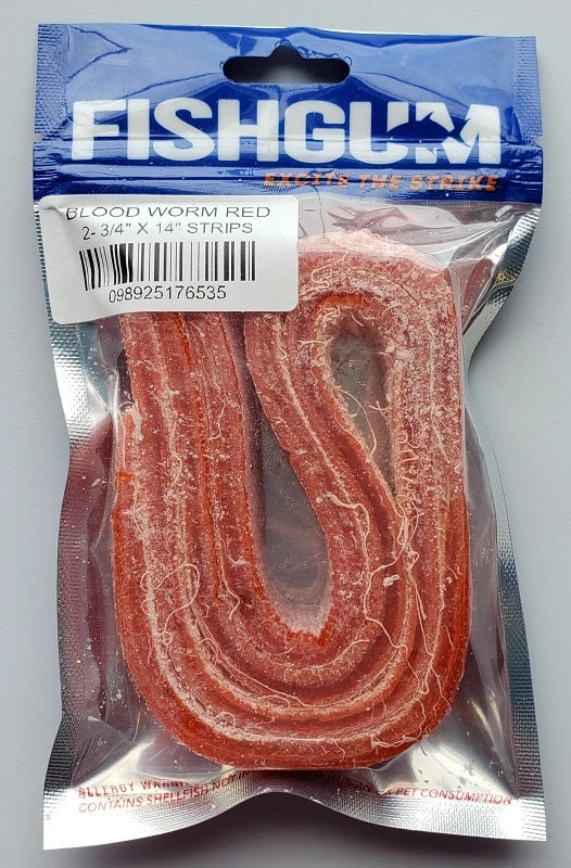 FISHGUM Excite The Strike Blood Worm Red FISHGUM Excite The Strike Blood Worm Red