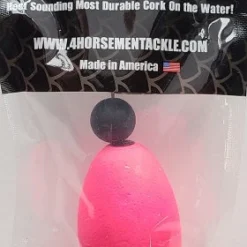Four Horsemen Tackle Oval Popper Cork Pink 2-1/2