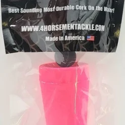 Floats & Corks Four Horsemen Tackle Concave Popper Cork Pink 3