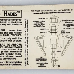 Archery Grim Reaper Broadheads Hades Replacement Blades