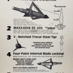 Grim Reaper Hades Broadheads 85 Grain 2201-3 HADES 7 Grim Reaper Hades Broadheads 85 Grain 2201-3 HADES