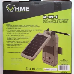 Hunting HME 2-IN-1 Solar Panel Charger & Rechargeable Battery HME-SOLP V2