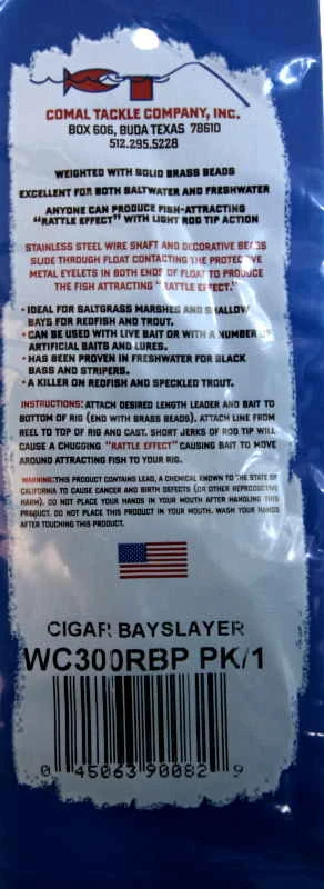 Floats & Corks Comal Bay Slayer Cigar Rattle Float 3" Pink 5 Floats & Corks Comal Bay Slayer Cigar Rattle Float 3" Pink