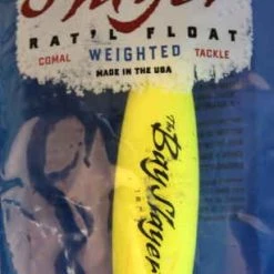 Floats & Corks Comal Bay Slayer Cigar Rattle Float 3" Yellow