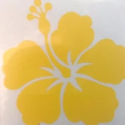 Auto-Graphs Hibiscus Decal Yellow Decals