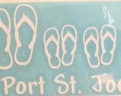 Auto-Graphs Port St. Joe Flip Flop Family Decal