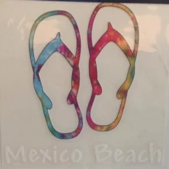Auto-Graphs Mexico Beach Flip Flop Decal Decals