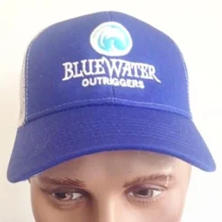 Bluewater Outriggers Men's Caps & Visors BWO Structured Mesh Back Logo Cap Blue