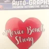 Auto-Graphs Decals Mexico Beach Strong Large Heart Decal