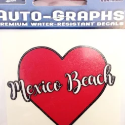 Auto-Graphs Mexico Beach Small Heart Decal Decals
