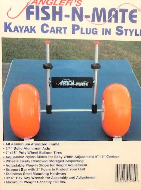 Angler's Fish-N-Mate Kayak Cart Plug In Style 709A 4 Angler's Fish-N-Mate Kayak Cart Plug In Style 709A