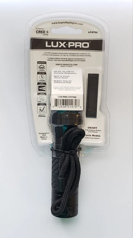 Lux-Pro LP470 Focusing LED Flashlight 200 Lumens Fishing Accessories Lux-Pro LP470 Focusing LED Flashlight 200 Lumens Fishing Accessories